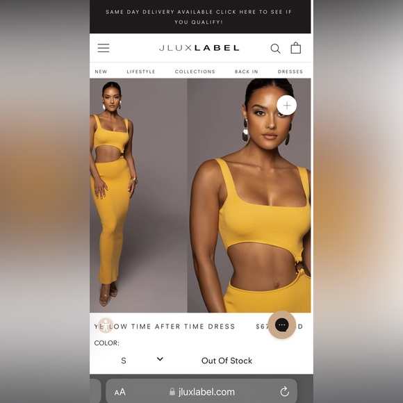 JLUX LABEL Yellow Time After Time Cutout Dress. Sold out! Show stopping addition - Picture 2 of 4